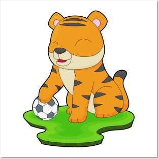 Tiger Soccer player Soccer Posters and Art